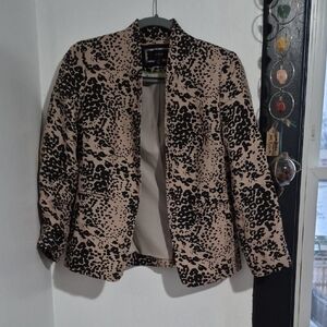 J. Crew Tan and Black Cheetah Patterned Blazer